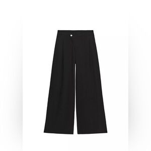 ZARA CROSS WAIST WIDE LEG PANTS